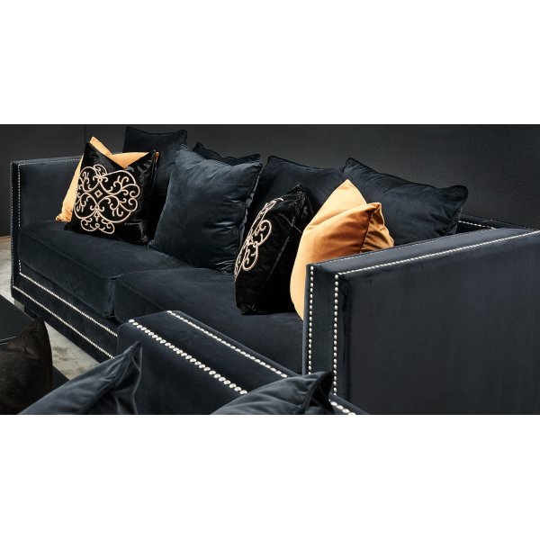 Canapé Cloude avec rivets - 215 cm Canapé Cloude avec rivets - 215 cm