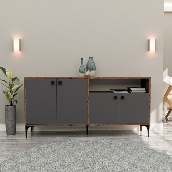 Buffet Artemis - Noyer/anthracite Buffet Artemis - Noyer/anthracite