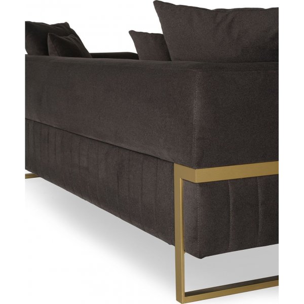 Magenta 3-sits soffa - Mrkbrun