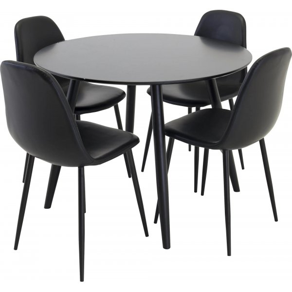 Table à manger Paradis 100 cm - Noir Table à manger Paradis 100 cm - Noir