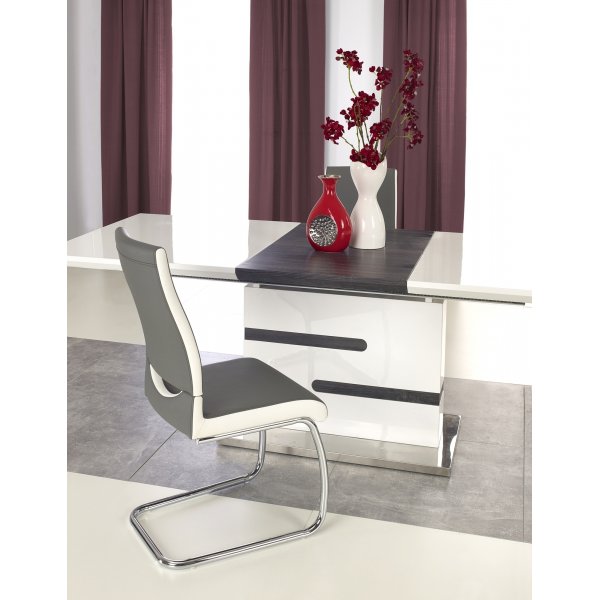 Cathrina eettafel 160-220 cm - Wit/grijs Cathrina eettafel 160-220 cm - Wit/grijs