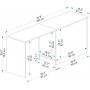 Newra skrivbord 180 x 47 cm - Furu/beige
