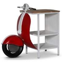 Vintage Vespa bardisk/sängbord 104 x 44 cm - Röd/vit Vintage Vespa bardisk/sängbord 104 x 44 cm - Röd/vit
