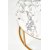 Ruffo soffbord 38/60 cm - Vit marmor/guld