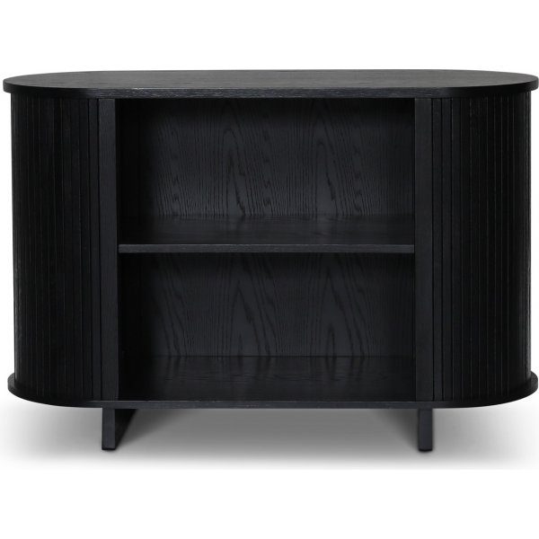 Nova lg bokhylla i svartbetsad ek 120x80 cm