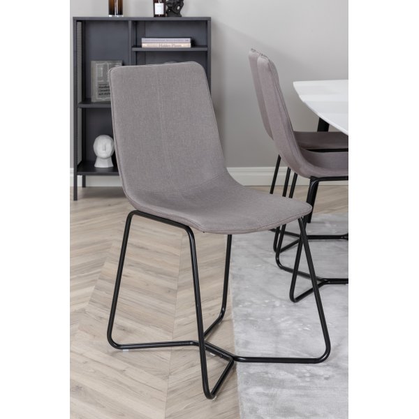 Chaise de salle à manger Malcolm - Gris/noir Chaise de salle à manger Malcolm - Gris/noir