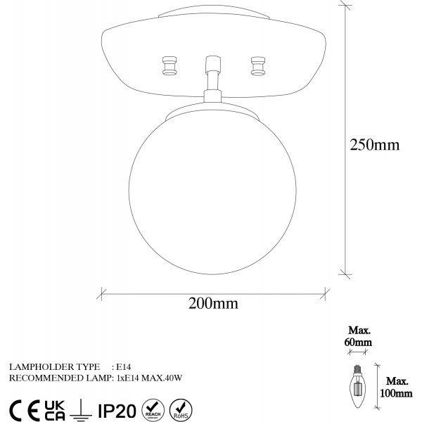 Plafonnier Well 11666 - Vintage