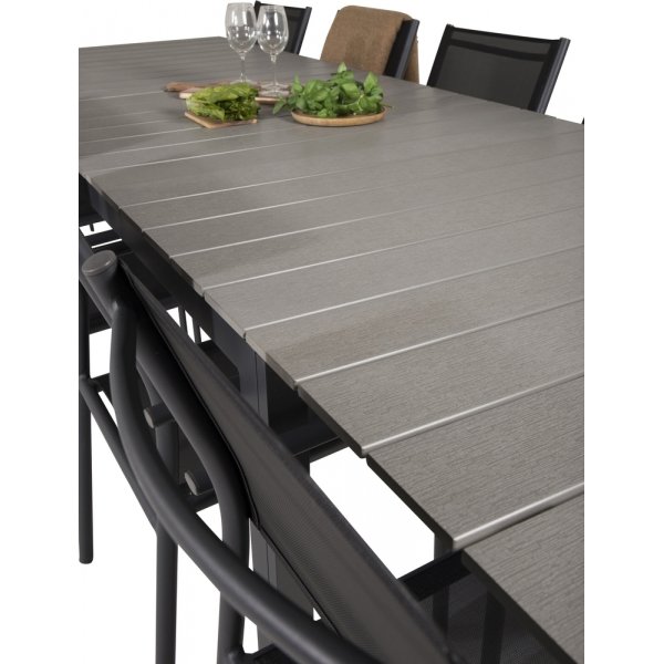 Levels utematgrupp med 10 st Santorini stolar - Svart/Grå Levels utematgrupp med 10 st Santorini stolar - Svart/Grå