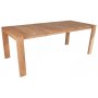 Matgrupp med 8 stolar och matbord 210 x 90 cm massiv teak - Salt
