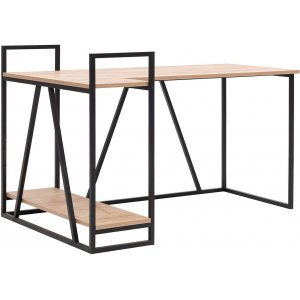 Bureau d'angle Lissa 140 x 90 cm - Chne saphir/noir