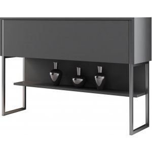 Lux reliftafel 120 x 30 cm - Antraciet/zilver