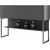 Table en relief Lux 120 x 30 cm - Anthracite/argent