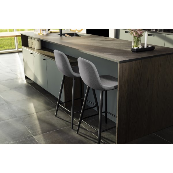 Tabouret de bar Wilma 91 cm - Gris clair/noir Tabouret de bar Wilma 91 cm - Gris clair/noir