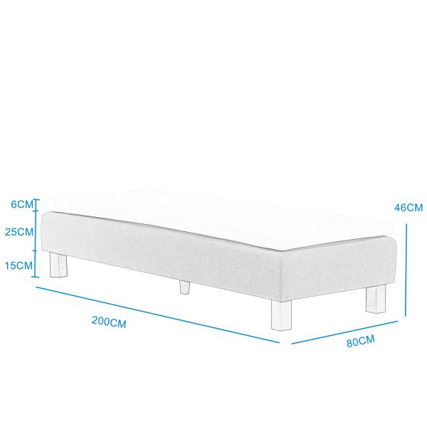 Somnia Family ramsäng 80x200 cm , enkelsäng med bäddmadrass - Grå Somnia Family ramsäng 80x200 cm , enkelsäng med bäddmadrass - Grå
