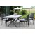 Stokke utematgrupp bord med 4 st stapelbara stolar - Grå/svart