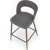 Tabouret de bar Pelican 114 - Gris/noyer