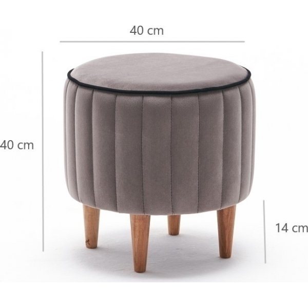 Pouf Lindy - Gris Pouf Lindy - Gris