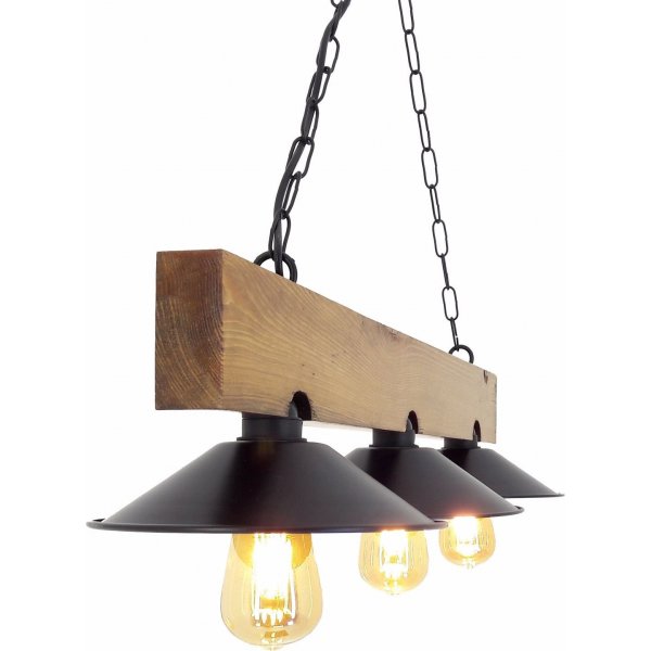 Plafonnier Uzo - Noyer/noir Plafonnier Uzo - Noyer/noir