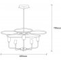 Halo taklampa 1356 - Svart
