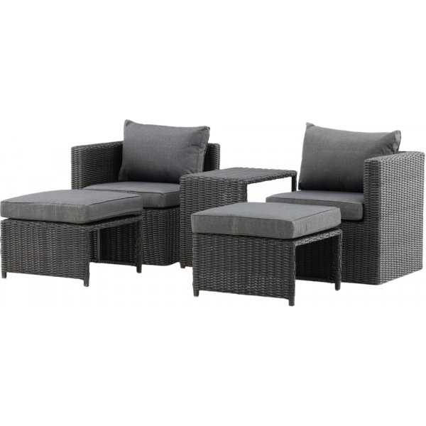 Quad loungegrupp - Svart