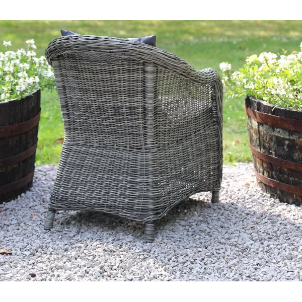 Mercury fåtölj i rotting - Grå konstrotting + Fläckborttagare för möbler Mercury fåtölj i rotting - Grå konstrotting + Fläckborttagare för möbler