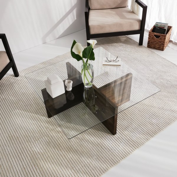 Glory soffbord 90 x 90 cm - Valnöt Glory soffbord 90 x 90 cm - Valnöt