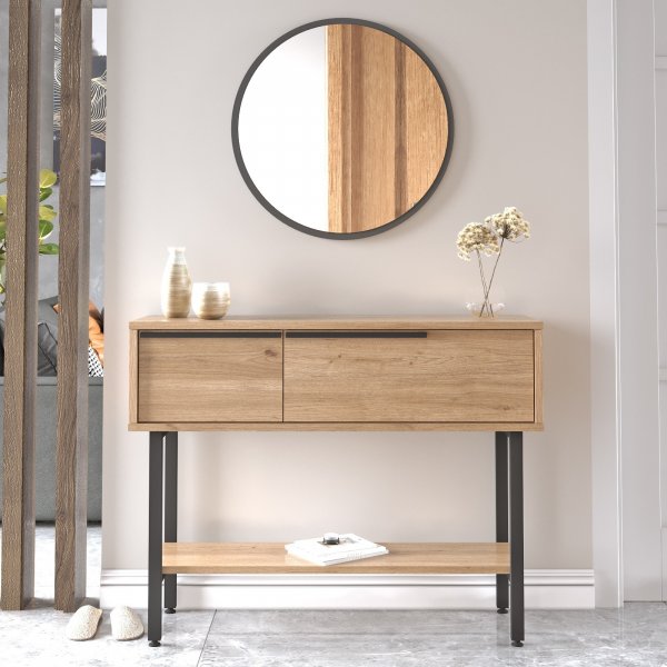 Ocean hallbord med spegel - Valnt