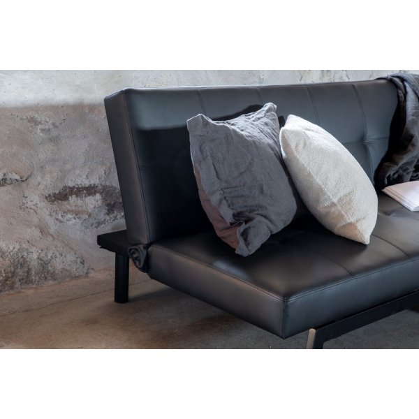 Sleep bäddsoffa - Svart konstläder Sleep bäddsoffa - Svart konstläder