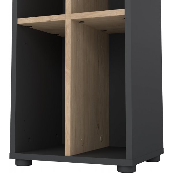 Sign bokhylla med avgränsare - Mattgrå/hickory Sign bokhylla med avgränsare - Mattgrå/hickory