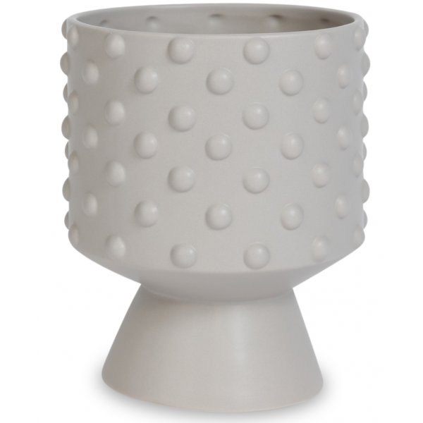 Kruka Bubbel med fot H21 cm - Beige