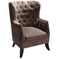 Chesterfield Fåtölj Sir Nelson - Grå Sammet Chesterfield Fåtölj Sir Nelson - Grå Sammet