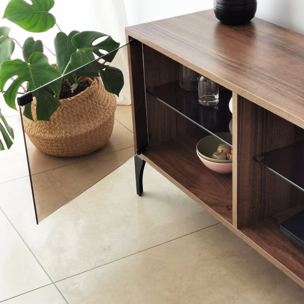 Banc multimédia Olympos - Noyer Banc multimédia Olympos - Noyer