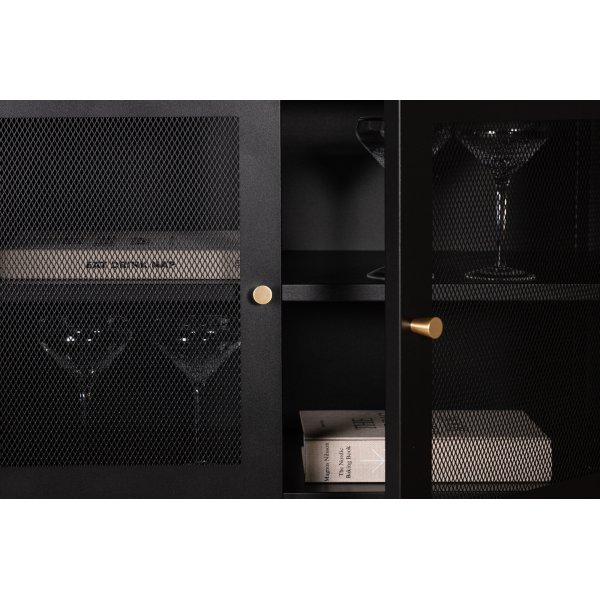 Buffet Trerike - Noir + Pieds de meubles Buffet Trerike - Noir + Pieds de meubles