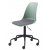 Chaise de bureau Cara vert clair avec coussin d'assise
