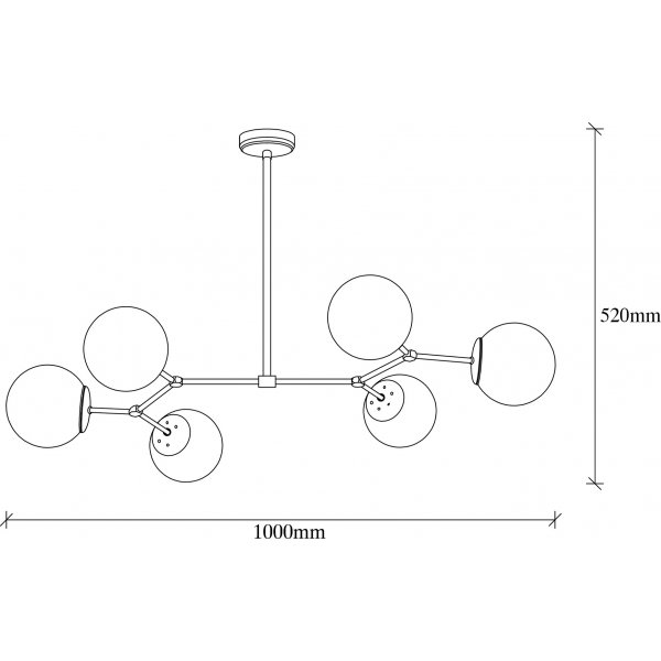 Plafonnier Damar 6321 - Noir/blanc