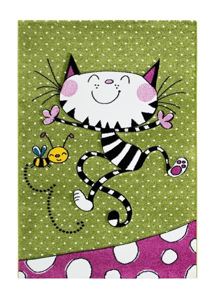 Barnmatta Holly - Kitty grön - 120x170 cm Barnmatta Holly - Kitty grön - 120x170 cm