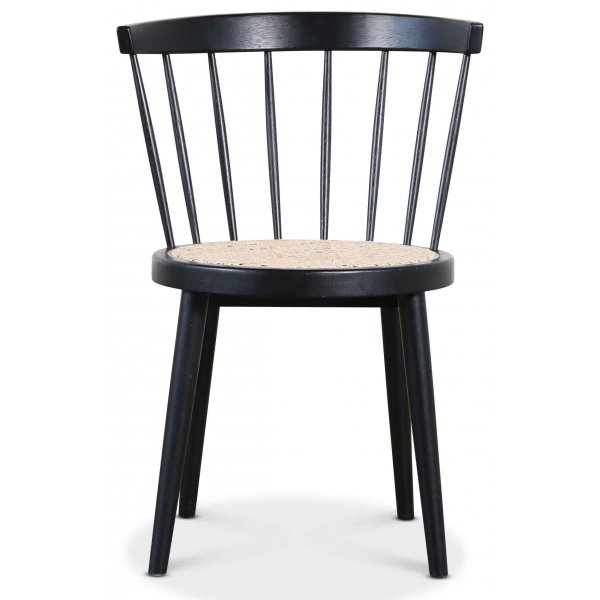 Orbit svart matstol med rotting sits