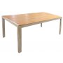 Matgrupp med 6 st positionsstolar och bord 205 x 90 cm beige/ek - Las Vegas/Svea