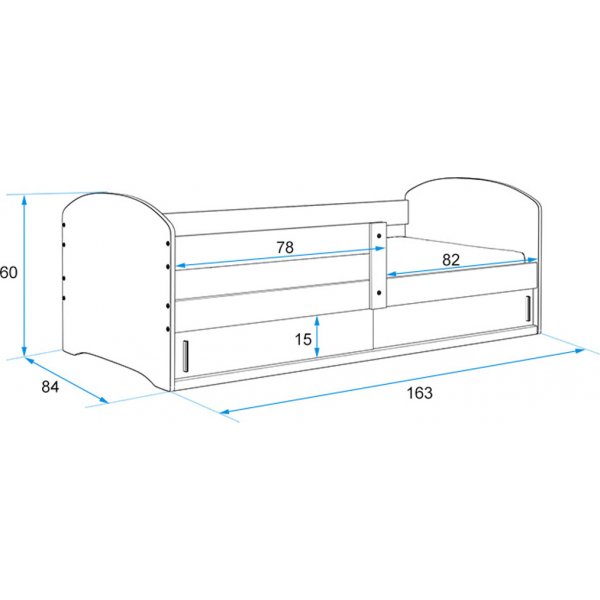 Vejle barnsäng med förvaringsfack 80 x 160 cm - Valfri sticker & färg Vejle barnsäng med förvaringsfack 80 x 160 cm - Valfri sticker & färg