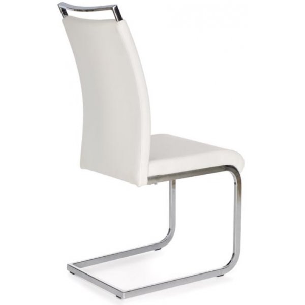 Chaise Auli - Blanc et chrome Chaise Auli - Blanc et chrome