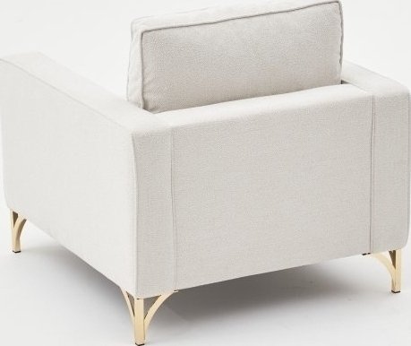 Fauteuil Berlin - Blanc crème/or Fauteuil Berlin - Blanc crème/or