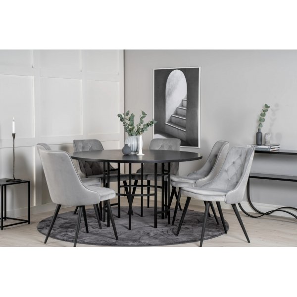 Table à manger Laholm 140 cm - Noir Table à manger Laholm 140 cm - Noir