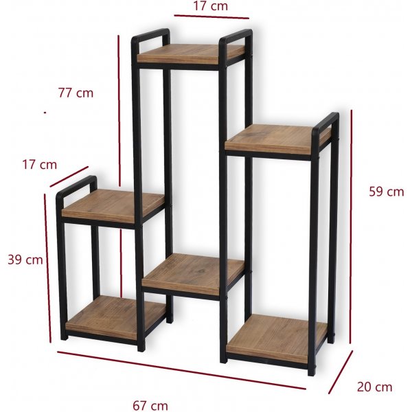 Etagre  plantes rose - Pin/noir