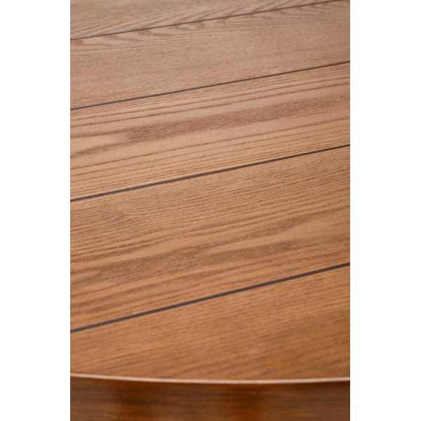 Dana matbord 105 cm i valnt med 4st Alfred matstol i beige sammet och valnt ben