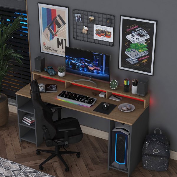 Bureau Ludanto - Noyer/anthracite Bureau Ludanto - Noyer/anthracite