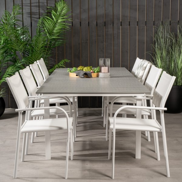 Levels matbord 160 x 100 cm - Gr/Vit