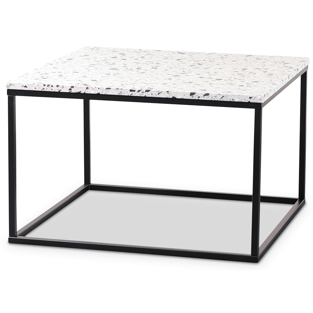 Terrazzo soffbord 75x75cm Cosmos Terrazzo & underrede Köp Accent soffbord 75 Brun marmor Svart Skånska