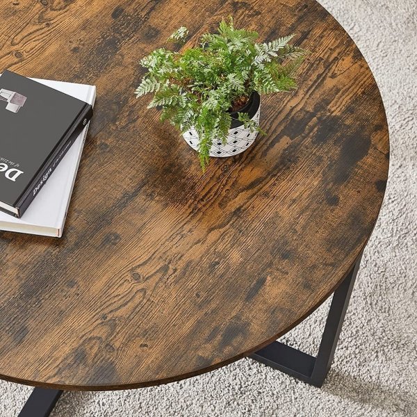 Table basse Beppe Ø88 cm - Marron/noir Table basse Beppe Ø88 cm - Marron/noir