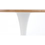 Matgrupp Sumner 80 cm ek/vit med 2 st Plaza stolar i gr sammet