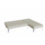 Bdsoffa med divan i beige sammet